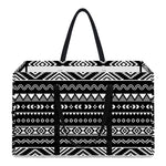 Black And White Aztec Ethnic Print Utility Tote Bag