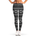 Black And White Aztec Ethnic Print Women's Leggings