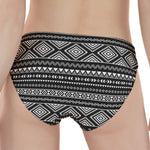 Black And White Aztec Ethnic Print Women's Panties