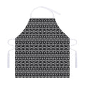 Black And White Aztec Geometric Print Adjustable Apron