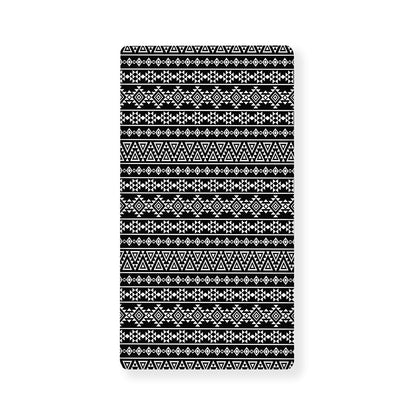 Black And White Aztec Geometric Print Baby Crib Sheet