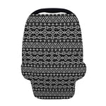 Black And White Aztec Geometric Print Baby Seat Cover