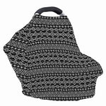 Black And White Aztec Geometric Print Baby Seat Cover