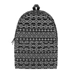 Black And White Aztec Geometric Print Backpack