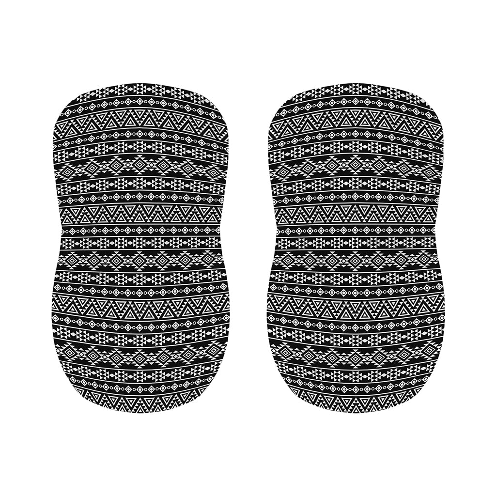Black And White Aztec Geometric Print Bar Stool Covers