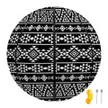 Black And White Aztec Geometric Print Basketball
