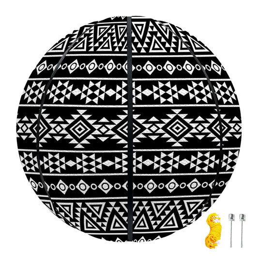 Black And White Aztec Geometric Print Basketball