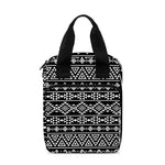 Black And White Aztec Geometric Print Bible Tote Bag