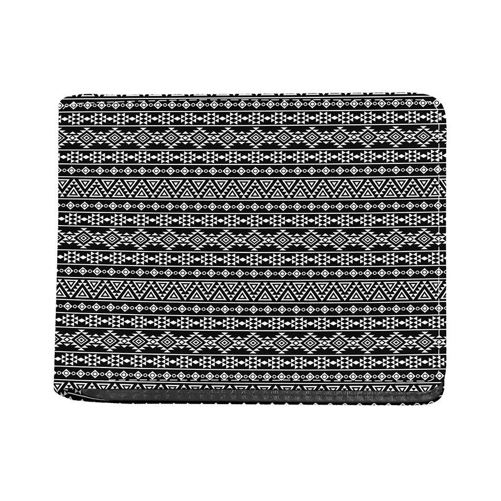 Black And White Aztec Geometric Print Bifold Wallet