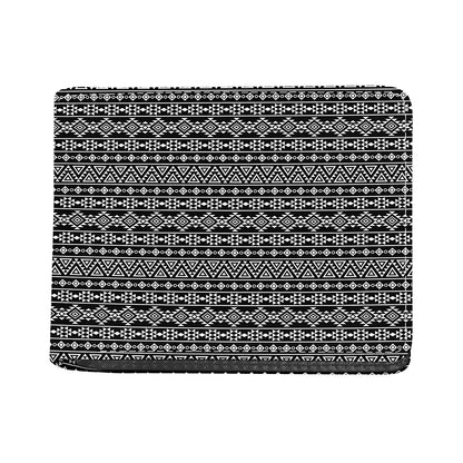 Black And White Aztec Geometric Print Bifold Wallet