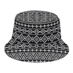 Black And White Aztec Geometric Print Bucket Hat
