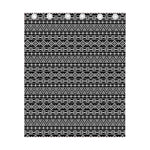 Black And White Aztec Geometric Print Curtain