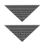 Black And White Aztec Geometric Print Dog Bandana