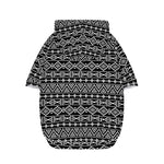 Black And White Aztec Geometric Print Dog Zip Up Hoodie