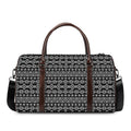 Black And White Aztec Geometric Print Duffel Bag