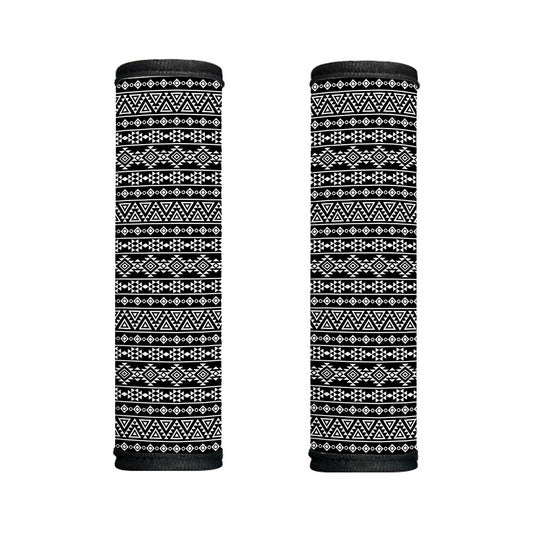 Black And White Aztec Geometric Print Handle Covers