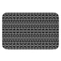 Black And White Aztec Geometric Print Indoor Door Mat