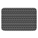 Black And White Aztec Geometric Print Indoor Door Mat