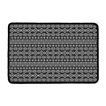 Black And White Aztec Geometric Print Kitchen Mat