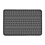 Black And White Aztec Geometric Print Kitchen Mat
