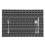 Black And White Aztec Geometric Print Placemat