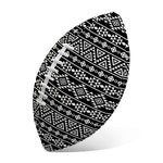 Black And White Aztec Geometric Print Rugby Ball