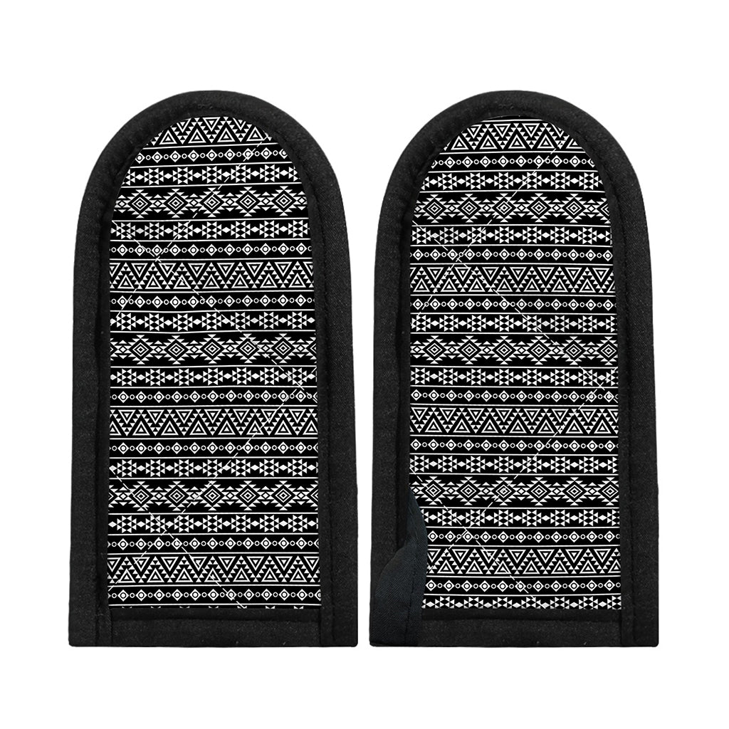 Black And White Aztec Geometric Print Skillet Handle Cover