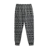 Black And White Aztec Geometric Print Sweatpants