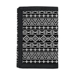Black And White Aztec Geometric Print Trifold Wallet