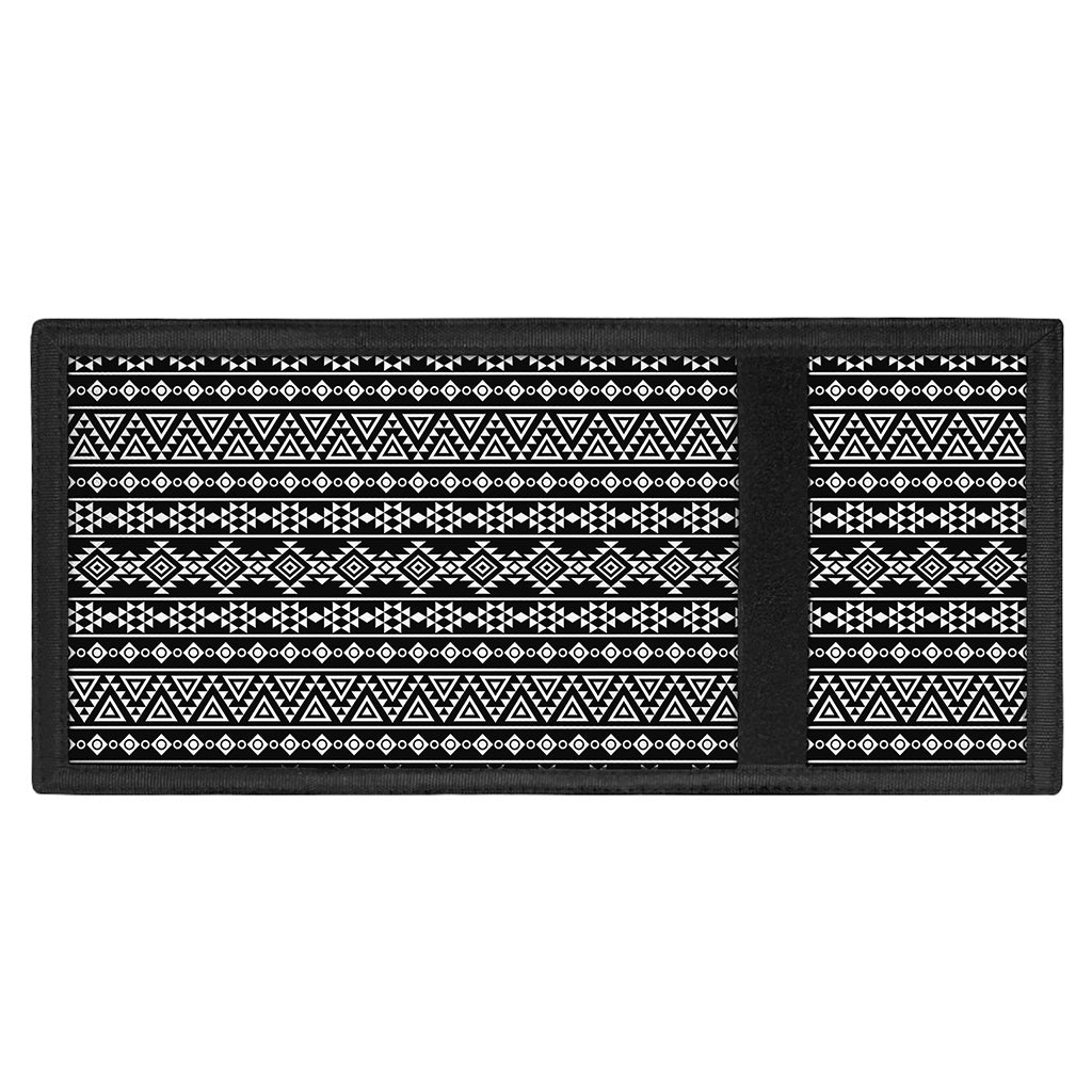 Black And White Aztec Geometric Print Trifold Wallet