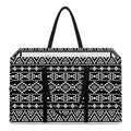 Black And White Aztec Geometric Print Utility Tote Bag