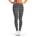 Black And White Aztec Geometric Print Women's Leggings