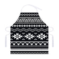 Black And White Aztec Pattern Print Adjustable Apron