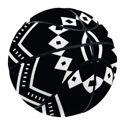 Black And White Aztec Pattern Print Basketball