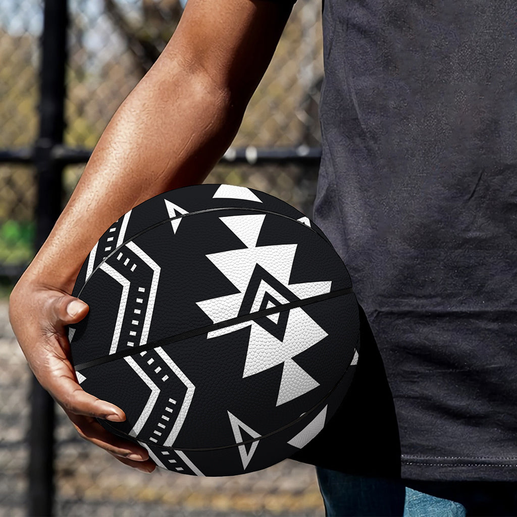 Black And White Aztec Pattern Print Basketball
