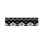 Black And White Aztec Pattern Print Bed Runner