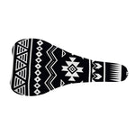 Black And White Aztec Pattern Print Bicycle Seat Cover