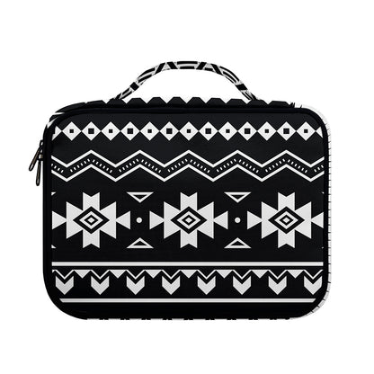 Black And White Aztec Pattern Print Briefcase Bible Bag