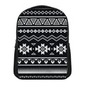 Black And White Aztec Pattern Print Casual Backpack