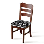 Black And White Aztec Pattern Print Chair Cushion Cover