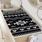Black And White Aztec Pattern Print Changing Pad Cover