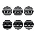 Black And White Aztec Pattern Print Coaster Set