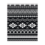 Black And White Aztec Pattern Print Curtain