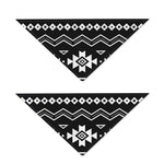 Black And White Aztec Pattern Print Dog Bandana