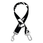 Black And White Aztec Pattern Print Dog Seat Belt
