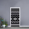 Black And White Aztec Pattern Print Door Sticker