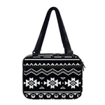 Black And White Aztec Pattern Print Double Strap Bible Bag