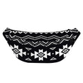 Black And White Aztec Pattern Print Fanny Pack
