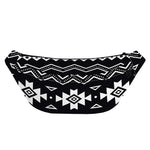 Black And White Aztec Pattern Print Fanny Pack