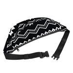 Black And White Aztec Pattern Print Fanny Pack
